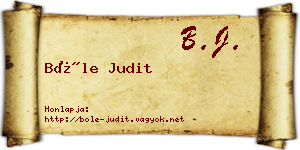 Bőle Judit névjegykártya